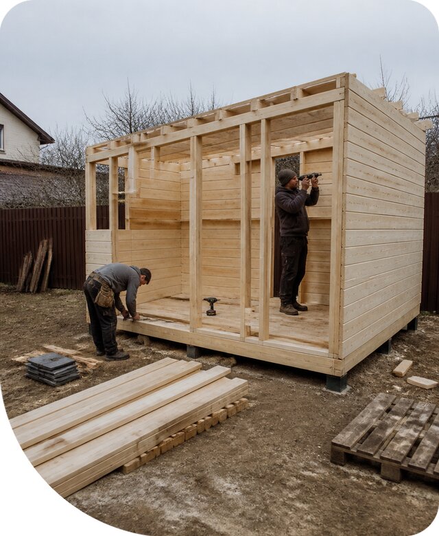 Хозблок для инвентаря в Муравленке под ключ с проектом и монтажом